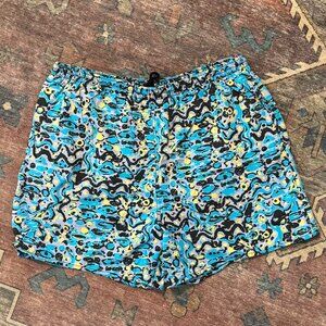 Vintage Nike Geometric Pattern Swim Trunk Shorts